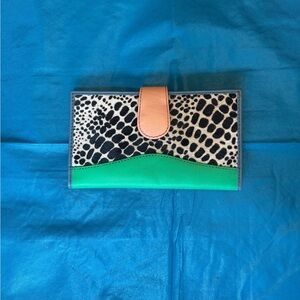 Green and Black Animal Print Wallet - Folklore Couture
